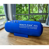 Macy-Pan ST901 hyperbaric oxygen therapy chamber in a bright room, designed for at-home recovery and optimal healing.